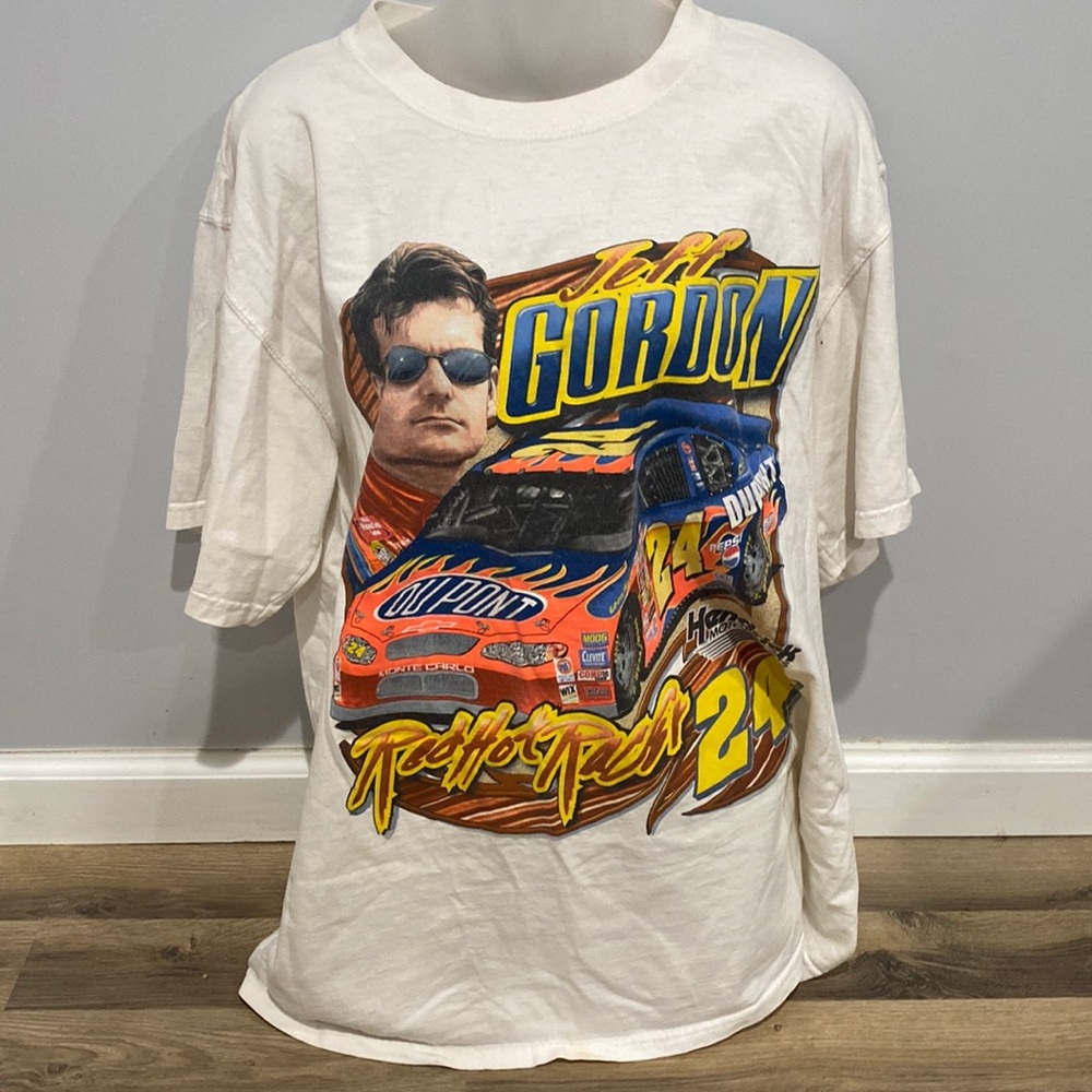 🏎️ Vintage Chase Authentics 2003 Jeff Gordon Racing NASCAR Tee Shirt 🏎️
